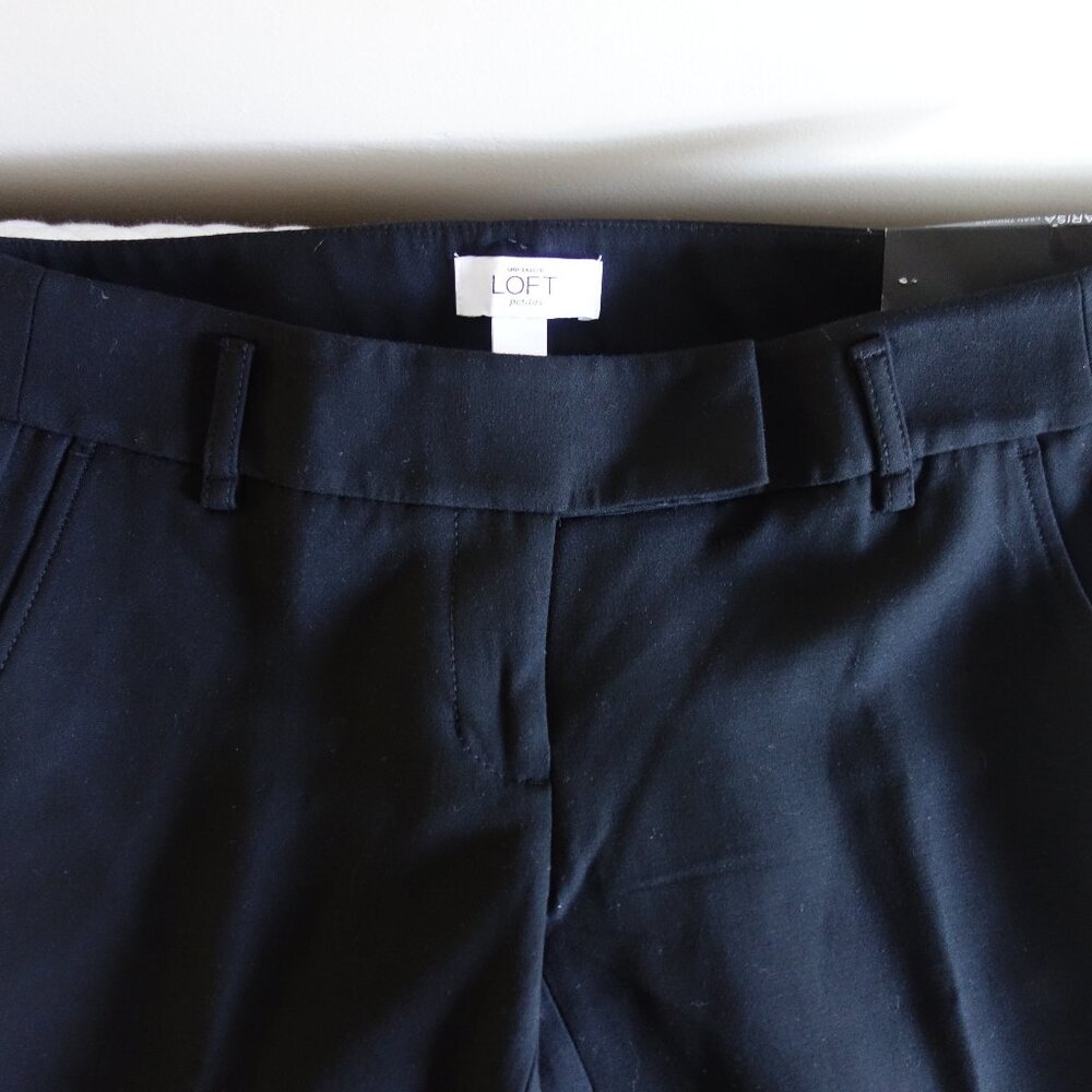 NWT $79.50 ANN TAYLOR LOFT Marisa Black Lean Trousers – 4P